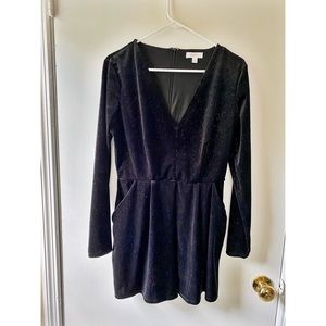 Women’s Medium Black Sparkle Romper